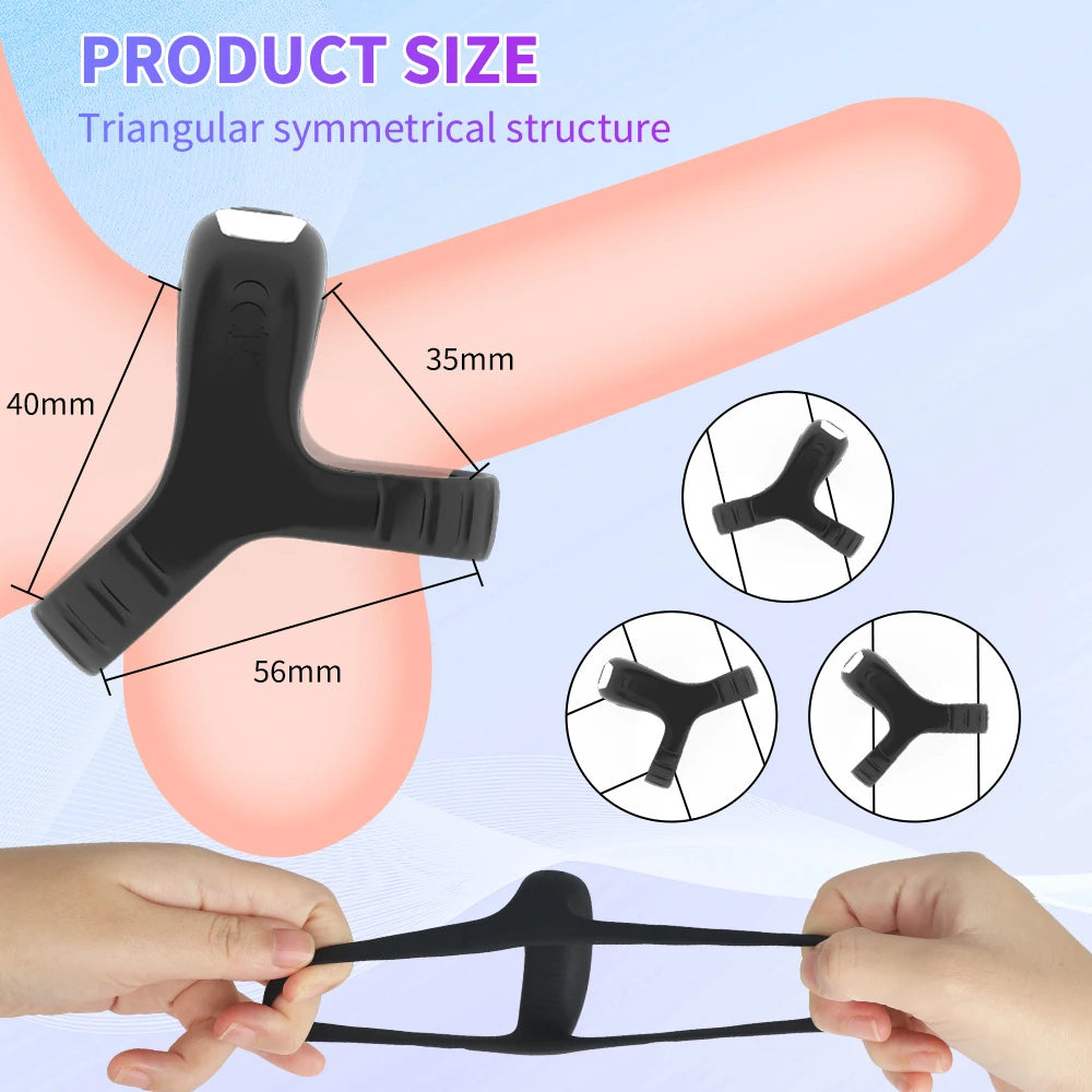 Wireless Remote Control Cock Ring Vibrator 10 Speeds Penis Rings Vibrator for Men Penis Massager Adult Sex Toys Male Masturbator