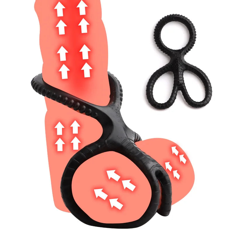 Reusable Silicone Penis Cock Ring Adult Sex Toys For Men Delay Ejaculation Scrotum Semen Lock Rings Extender Lasting sexshop 18