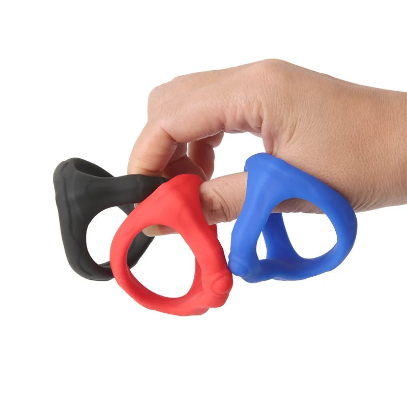 Reusable Silicone Penis Cock Ring Adult Sex Toys For Men Delay Ejaculation Scrotum Semen Lock Rings Extender Lasting sexshop 18