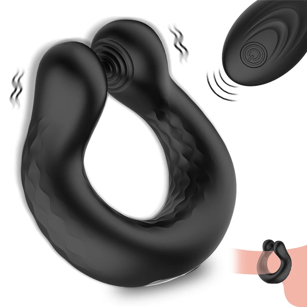 Wireless Remote Control Cock Ring Vibrator 10 Speeds Penis Rings Vibrator for Men Penis Massager Adult Sex Toys Male Masturbator