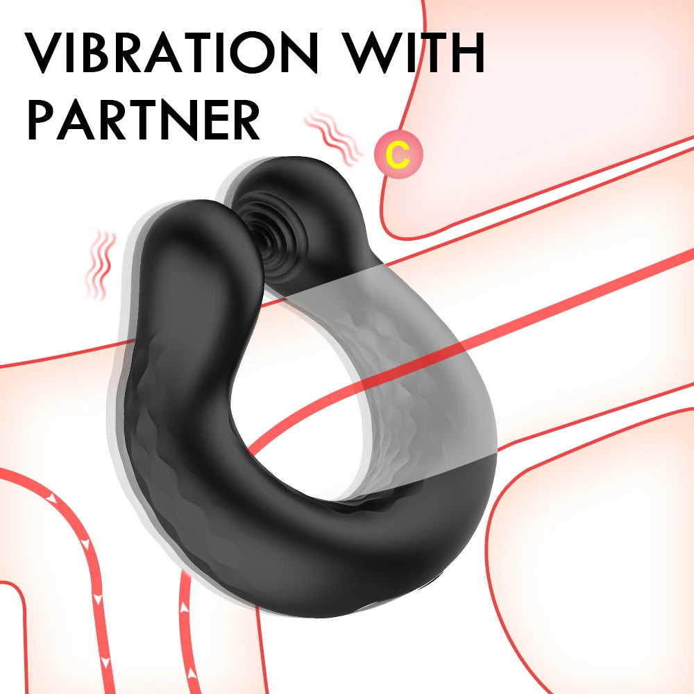 Wireless Remote Control Cock Ring Vibrator 10 Speeds Penis Rings Vibrator for Men Penis Massager Adult Sex Toys Male Masturbator