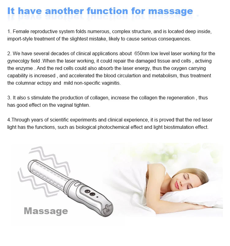 650nm Laser Blue Led Light Pelvic Floor Strengthening Vaginal Wand Female Problem Solving Household Products