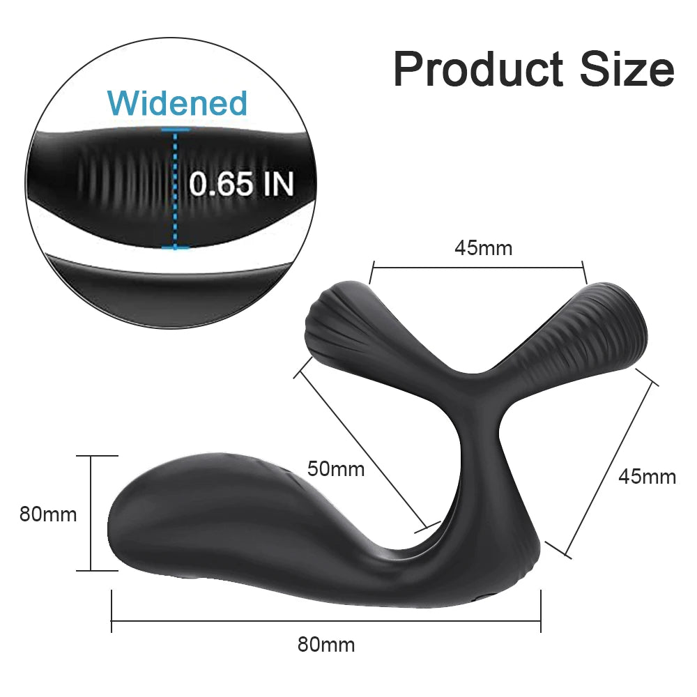 10 Vibrating Modes Male Cock Ring Penis for Men Ejaculation Delay with Perineum Stimulation Cocking Ring Adult Couple Sex Toys