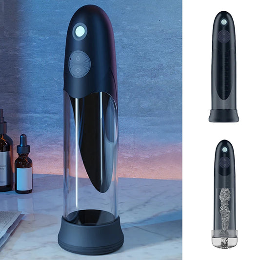 Penis Pump Penile Thicken Water Bath Penis Exerciser Sex Toys for Man Electric Sextoys Dick Massage Product Cock Stretch Toy