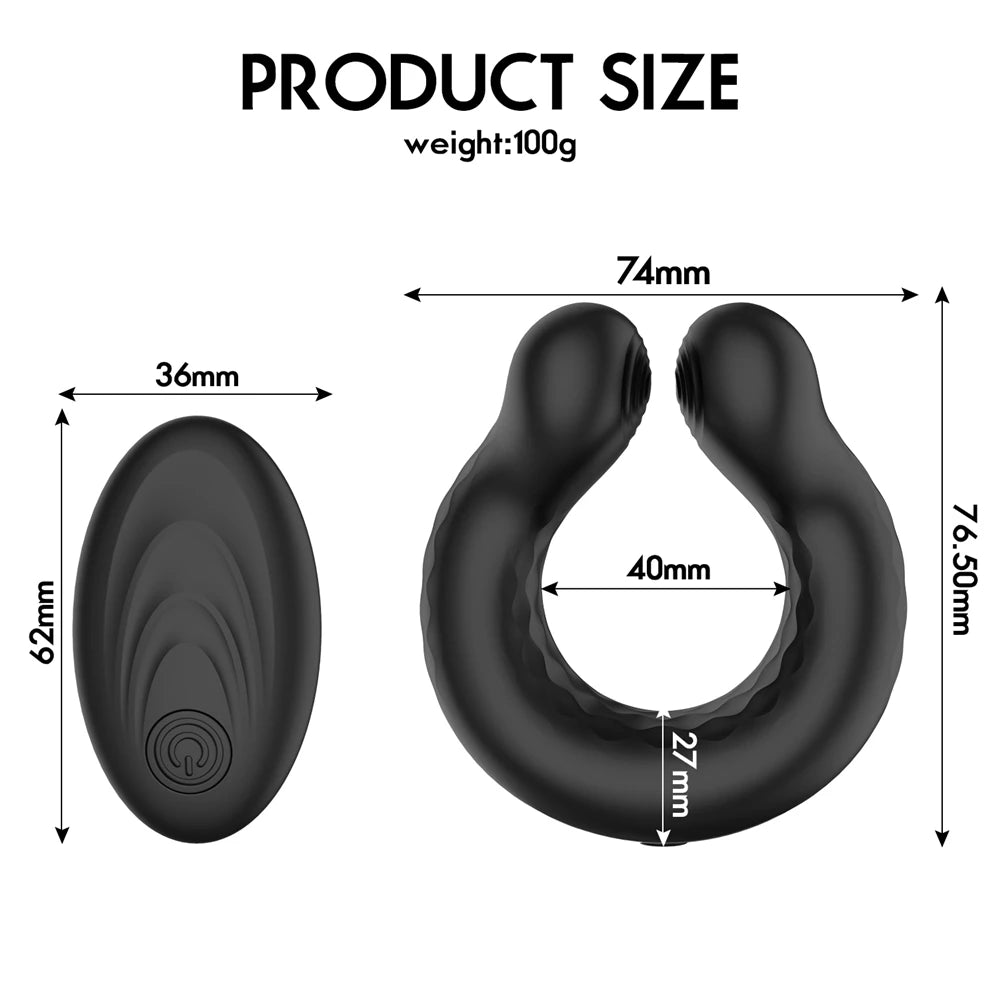 Wireless Remote Control Cock Ring Vibrator 10 Speeds Penis Rings Vibrator for Men Penis Massager Adult Sex Toys Male Masturbator