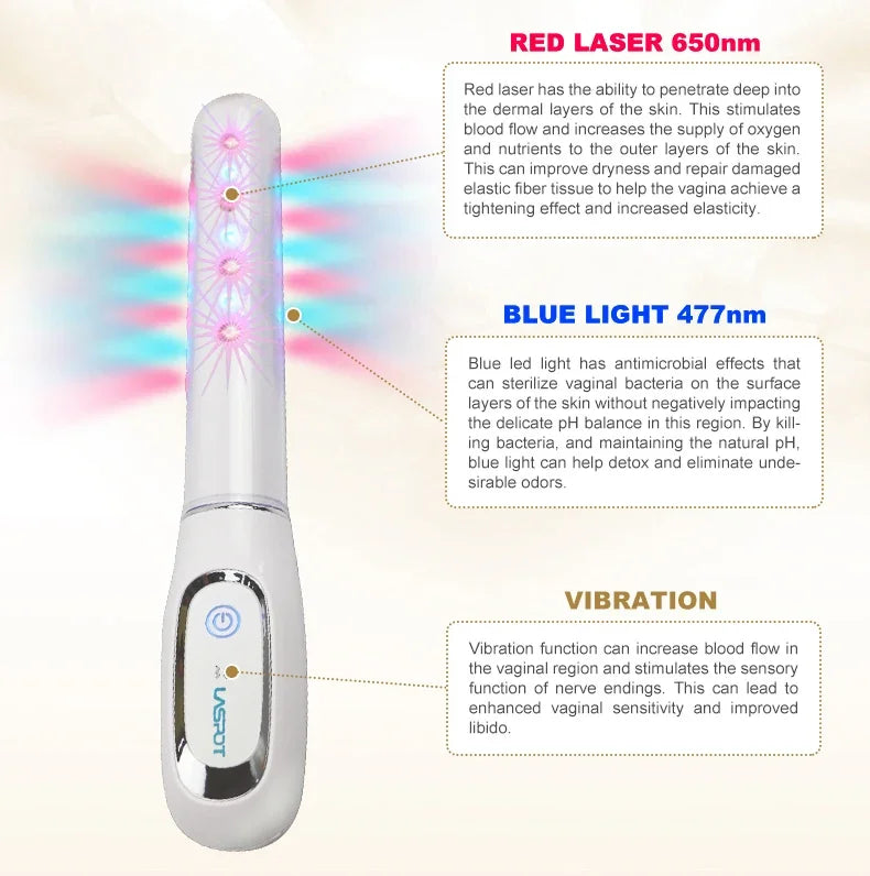 650nm Laser Blue Led Light Pelvic Floor Strengthening Vaginal Wand Female Problem Solving Household Products